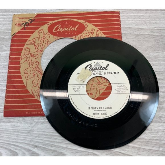 Faron Young If That's the Fashion / If You Ain't Lovin 45 Country Promo Capitol - Picture 3 of 4